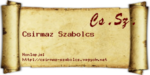 Csirmaz Szabolcs névjegykártya