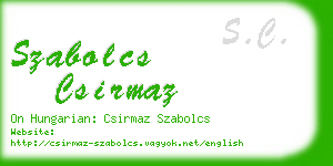 szabolcs csirmaz business card